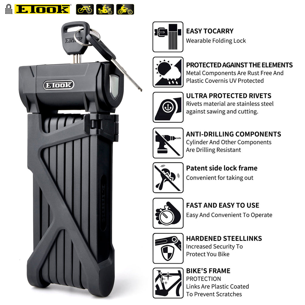 Meter Folding Bicycle Lock